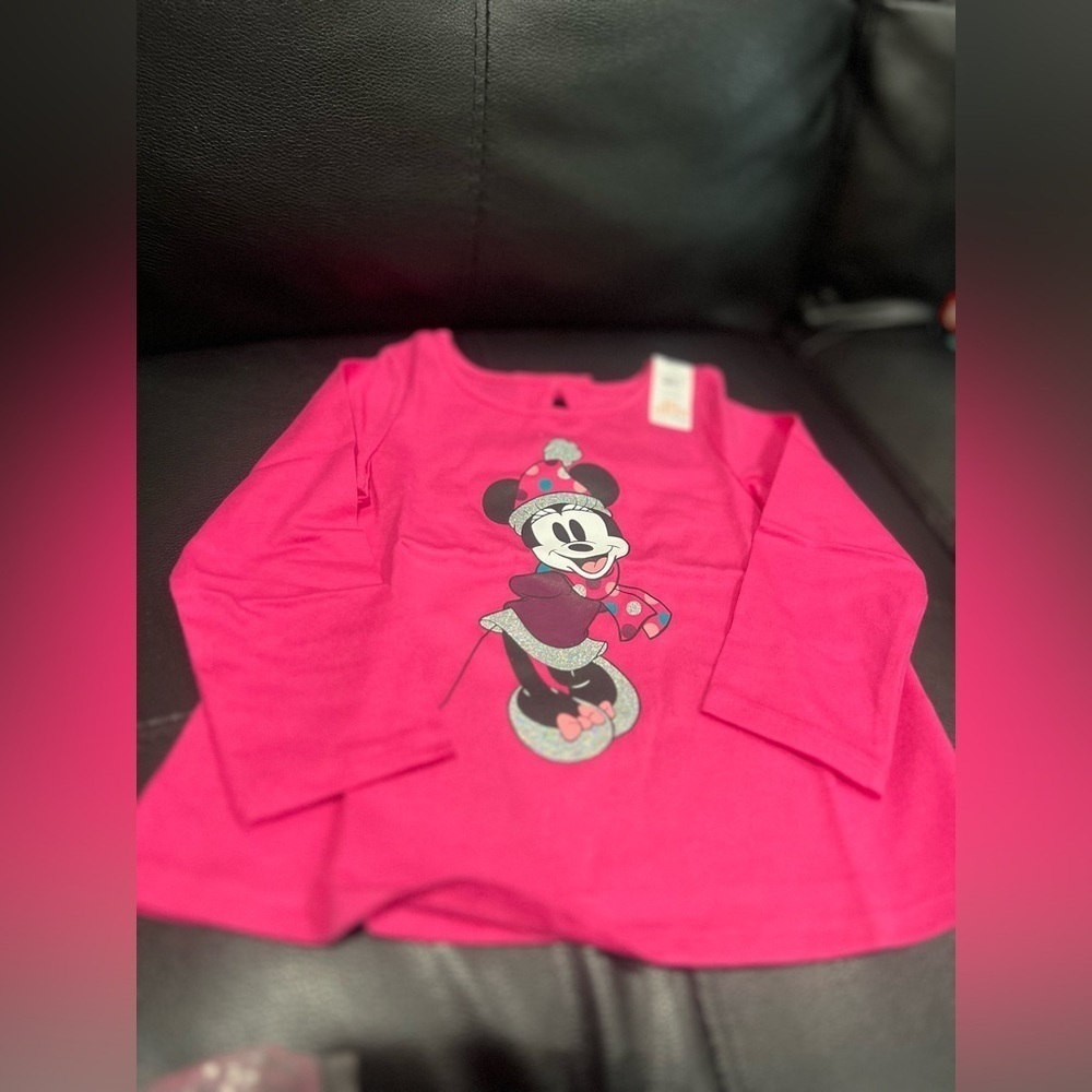 DISNEY'S Minnie Mouse Jumping Beans Softest Tee -Girl Sizes 18m - NEW